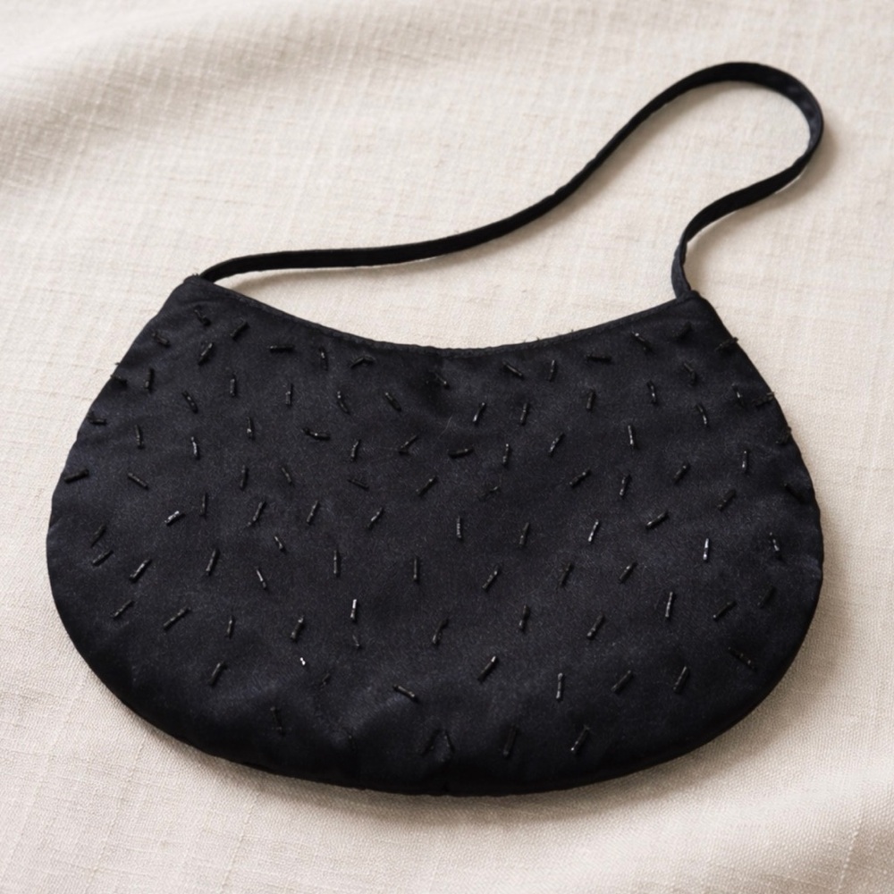 Mini Evening Bag by Shiseido, Black, Beaded
